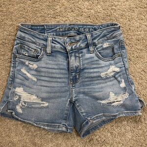 AE denim shorts